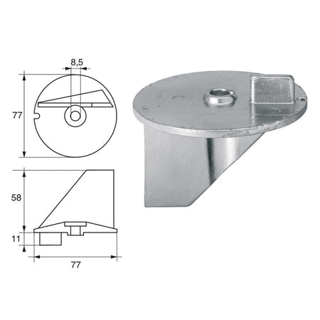 Anodo per motori Tohatsu-Nissan F-T0-3 HP 60-140 - Polipodio FONP