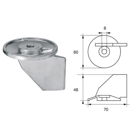 Anodo per motori Suzuki F-M-9/S HP 55-65 - Polipodio FONP