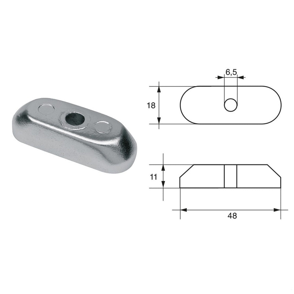 Anodo per motori Suzuki FM-34/S HP 9,9-15 4T - Polipodio FONP