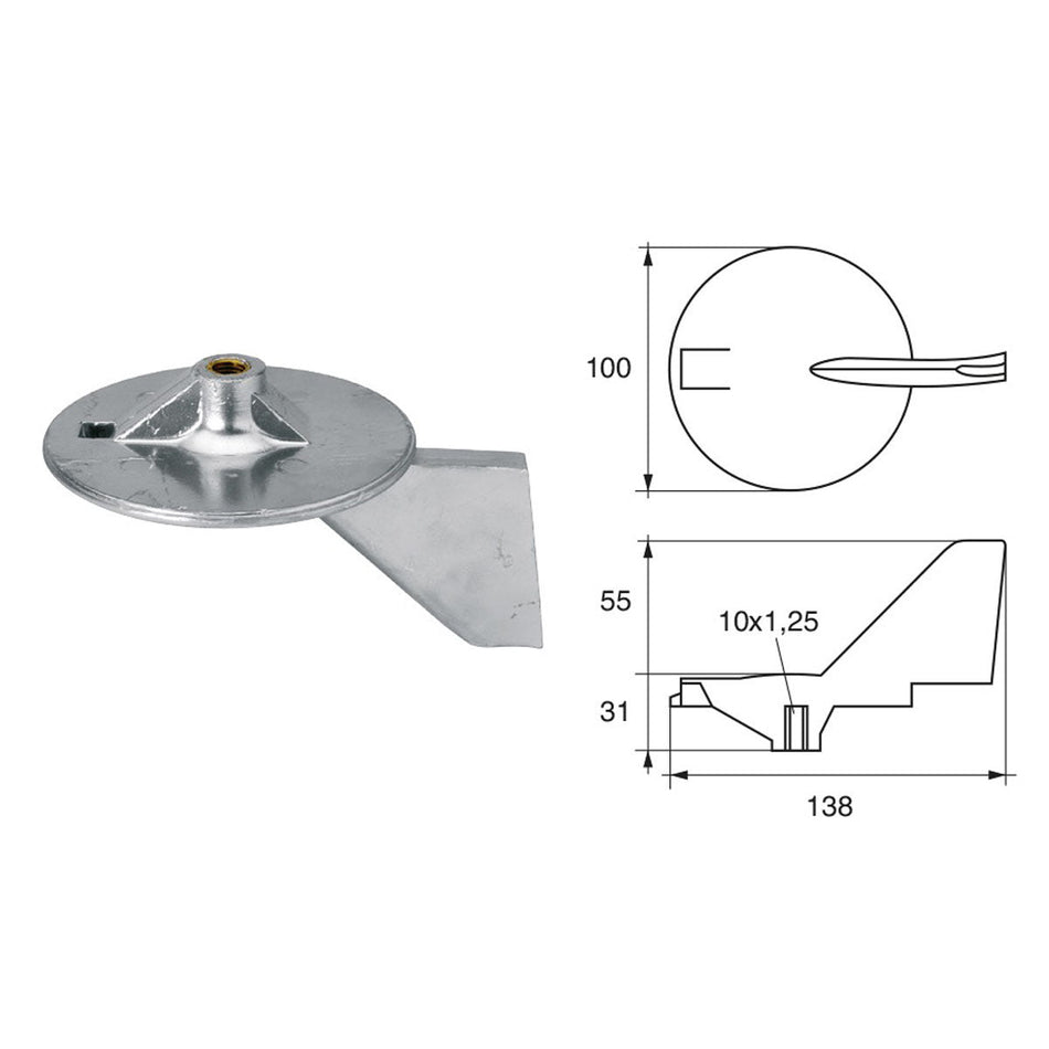 Anodi per motori Yamaha-Mariner 6J9-45371-01