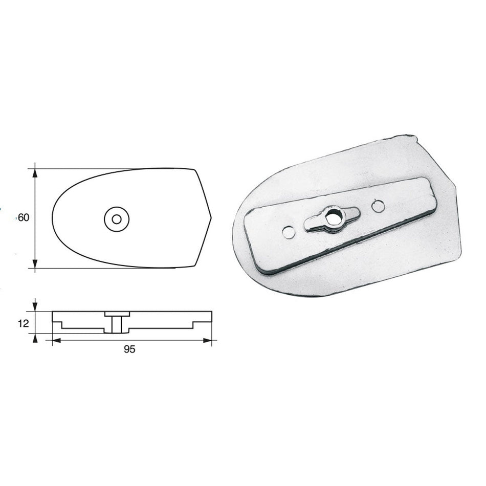 Anodi per motori Yamaha-Mariner 6N0-65251-00