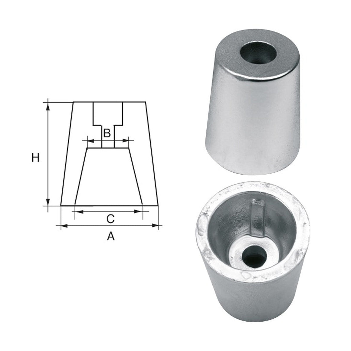 Anodo per motori Yamaha-Mariner 68V-11325-02 - Zinco