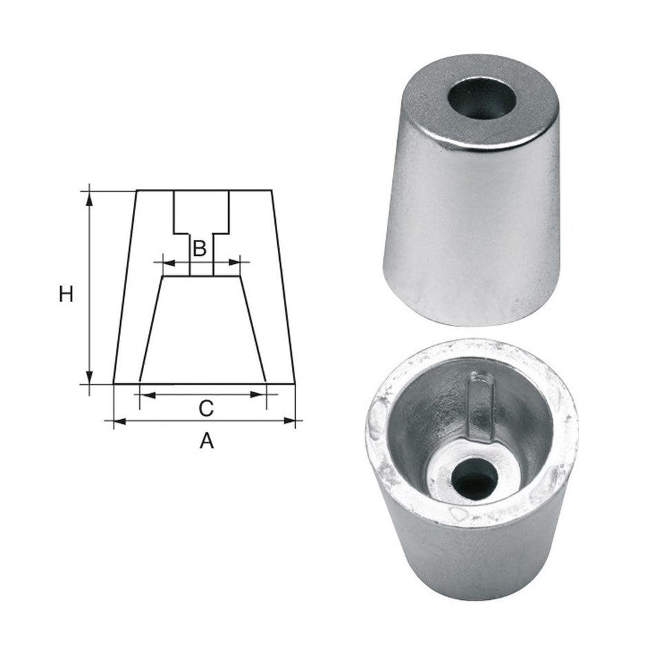 Anodo per motori Yamaha-Mariner 68V-11325-02 - Zinco