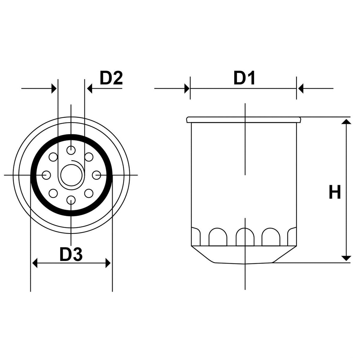 Trem Filtro olio motori benzina N0114750