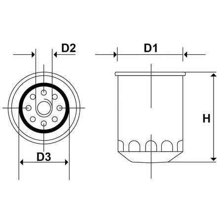 Trem Filtro olio motori benzina N0114750