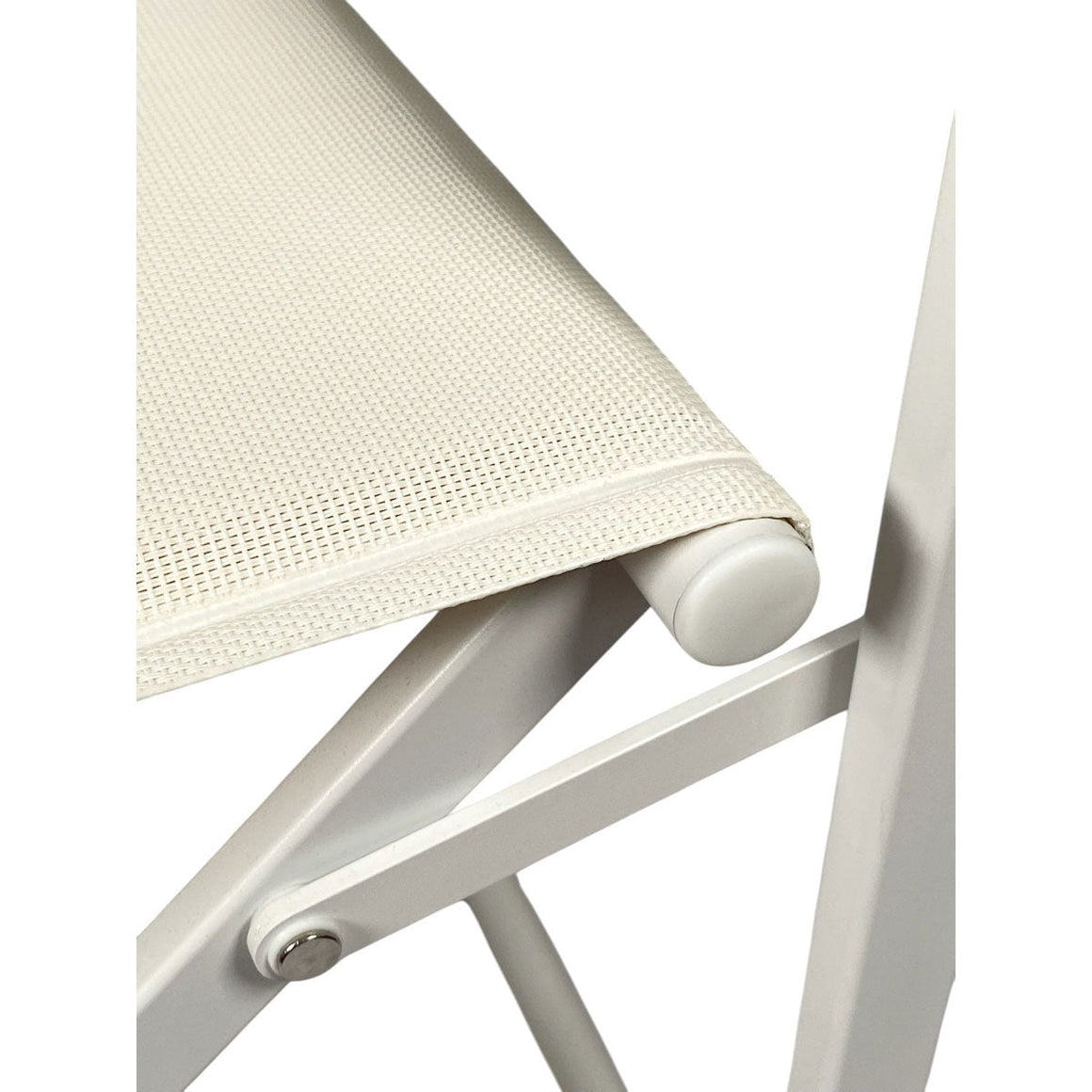 Poltroncina Pieghevole Deco Wood - Bianca con Inserti in Legno