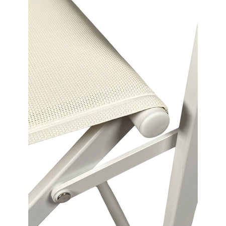 Poltroncina Pieghevole Deco Wood - Bianca con Inserti in Legno