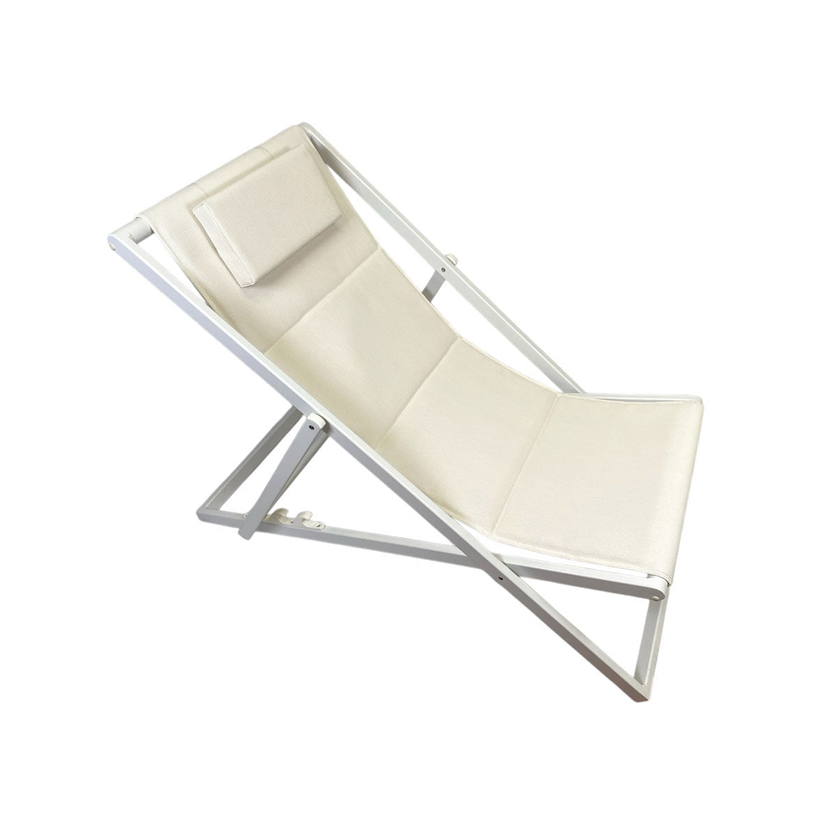 Sdraio pieghevole bianco Deco Trem