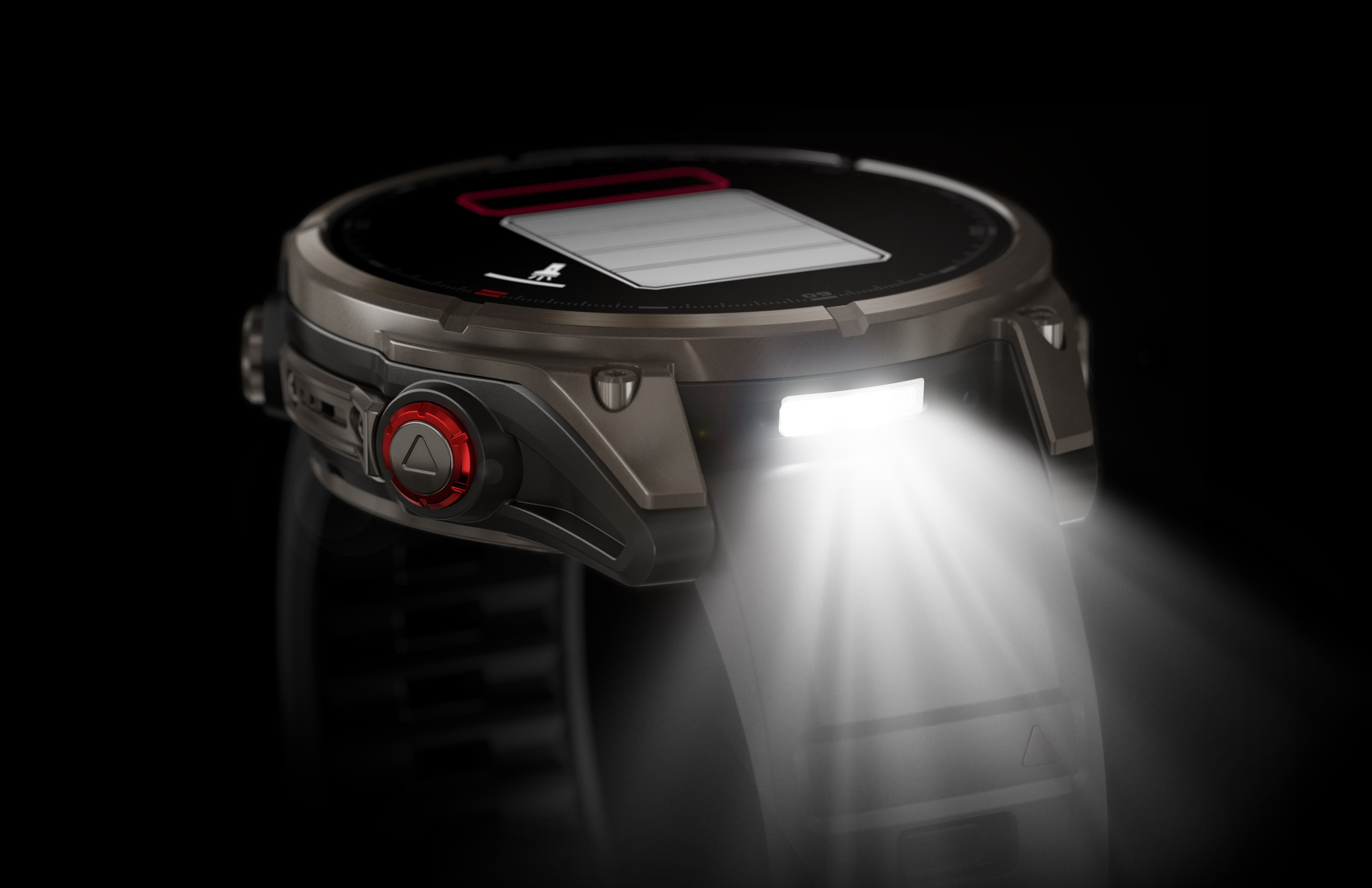 Garmin fenix 8 Pro 51mm vista laterale Titanium