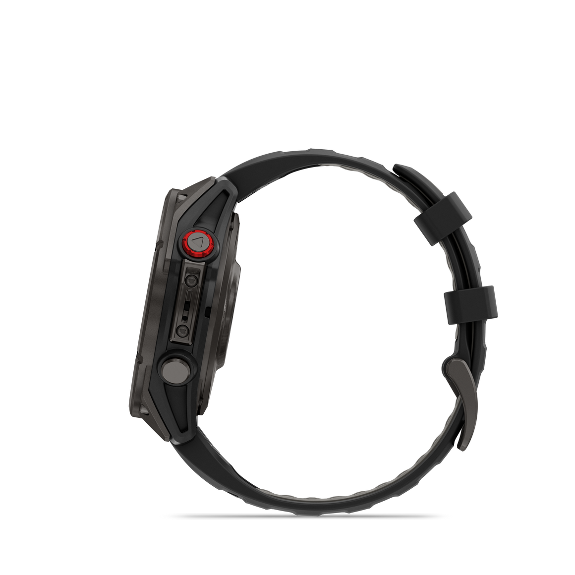 Garmin fenix 8 Pro 47mm vista laterale Carbon Gray