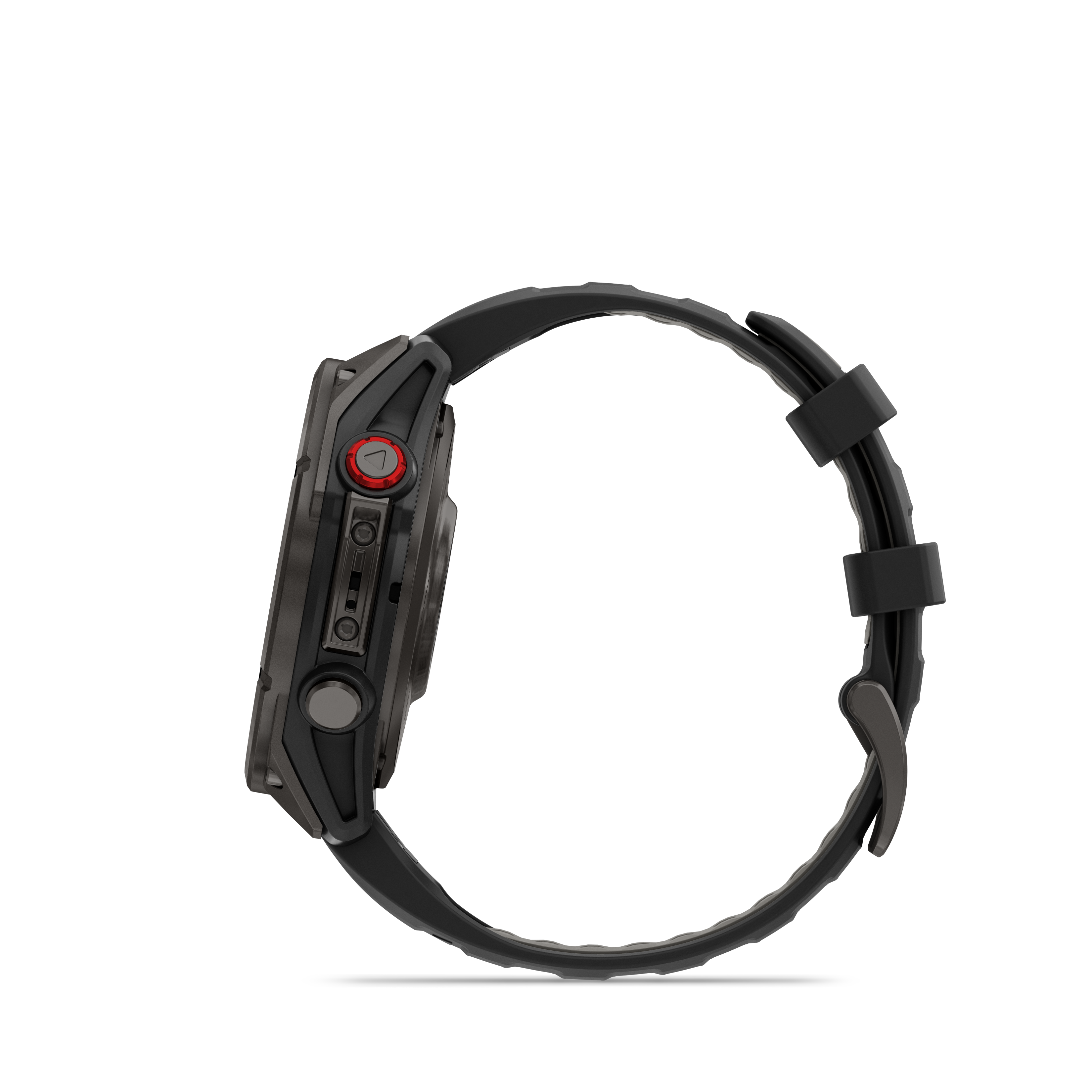 Garmin fenix 8 Pro 47mm vista laterale Carbon Gray