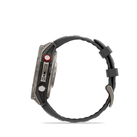 Garmin fenix 8 Pro 47mm vista laterale Titanium