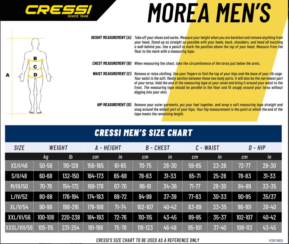 Cressi Morea Neoprene Wetsuit Man 3mm - Black/Blue