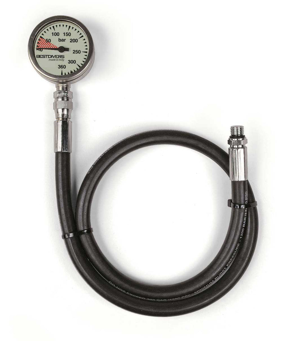 Best Divers Pressure Gauge D.52 400 BAR Mineral Lens