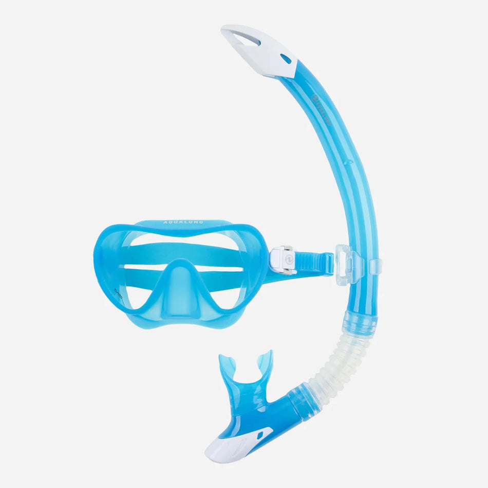 Aqualung NABUL Snorkeling Combo masque et tuba Bleu Blanc