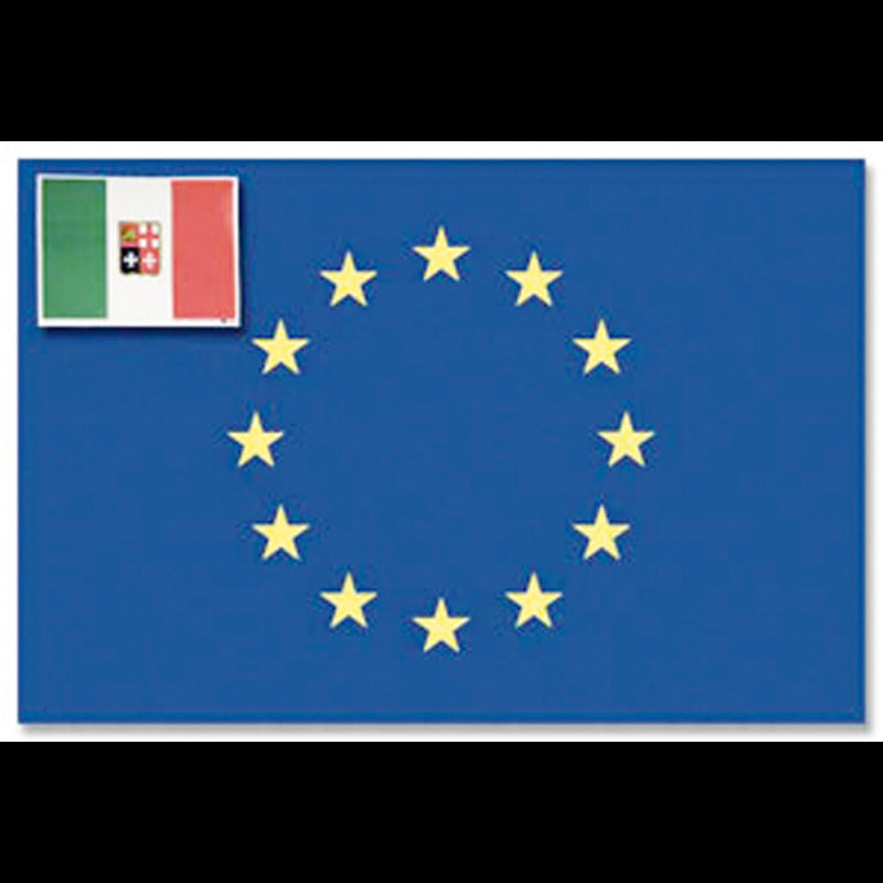 Bandiera Europa+Italia Cm.20X30