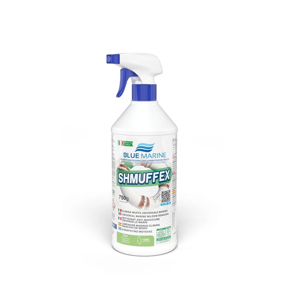 Shmuffex 0,750L – Antimoisissure Pour Bateau – élimine Moisissures Sur Fibre De Verre, Caoutchouc, Sky – Flacon 750 Ml