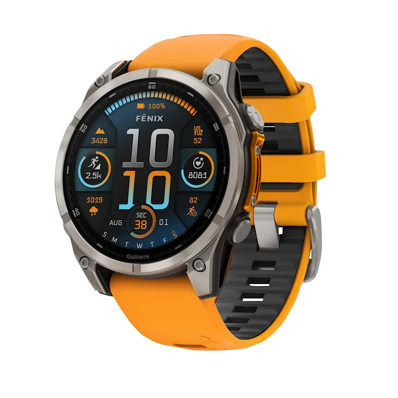 Garmin fenix 8 47mm Amoled Titanium Spark Orange