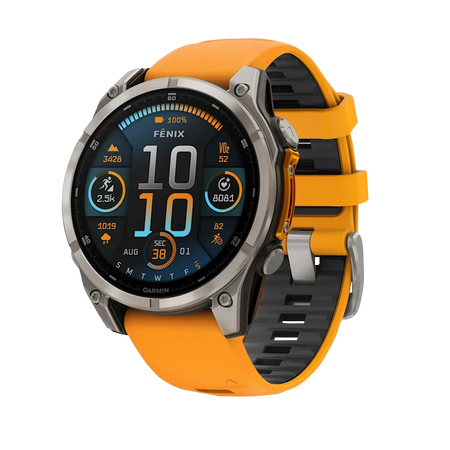 Garmin fenix 8 47mm Amoled Titanium Spark Orange