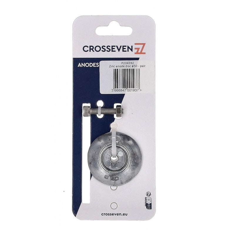 Crosseven Coppia Anodi di Zinco Flangia Tonda