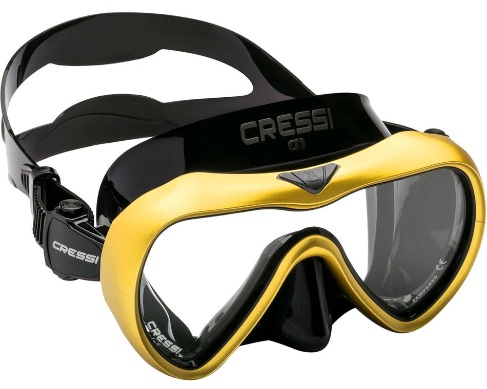 Cressi A1 AntiFog Black/Yellow