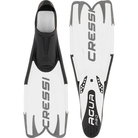 Pinne a scarpetta chiusa Cressi Agua Pro bianche