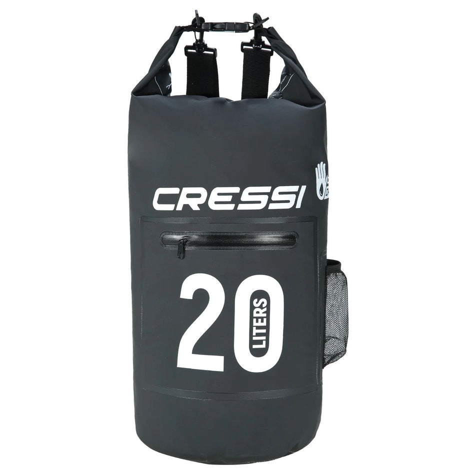 Cressi Dry Bag Black with Zip 20lt