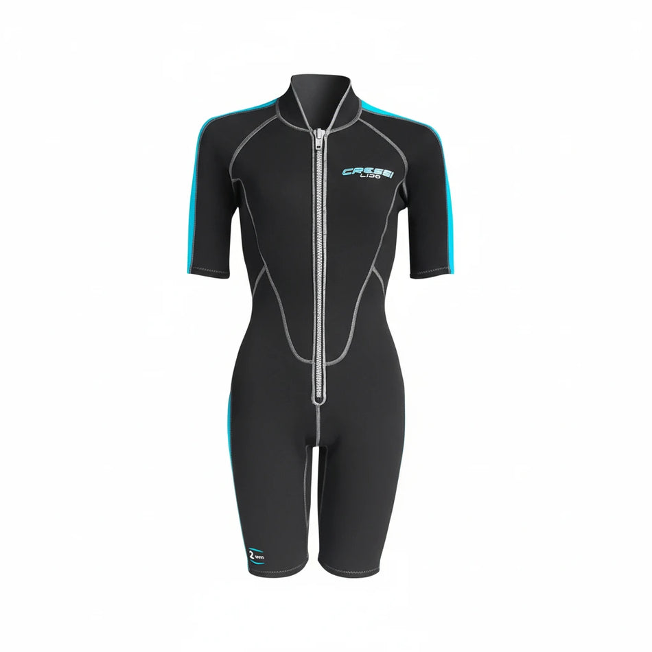 Cressi Lido Lady Shorty Muta Neoprene - Nero/Aquamarina