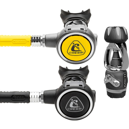 Erogatore Cressi MC11 SC + Zen Pro + Zen Pro Octopus con attacco INT (Yoke)