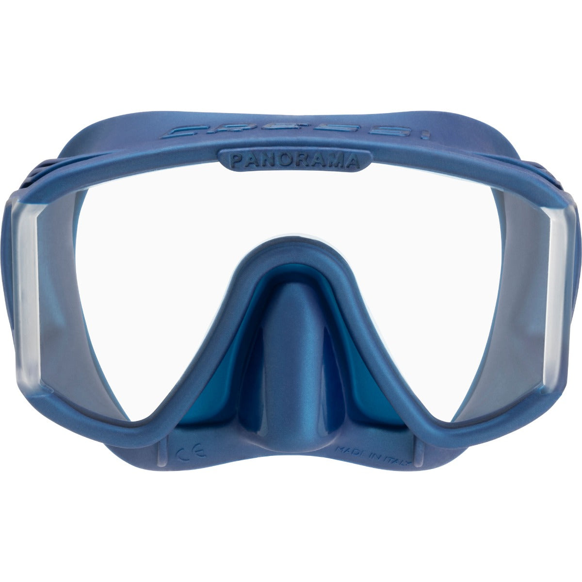 Maschera frameless Cressi Panorama 3 blu metallizzato con lenti laterali