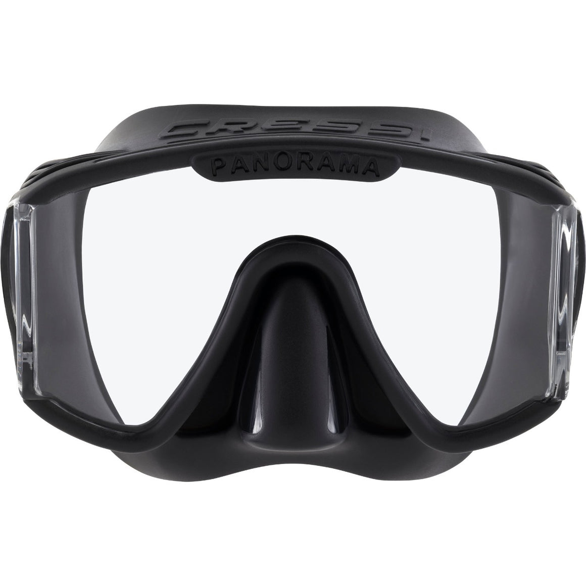 Maschera frameless Cressi Panorama 3 nera con lenti laterali