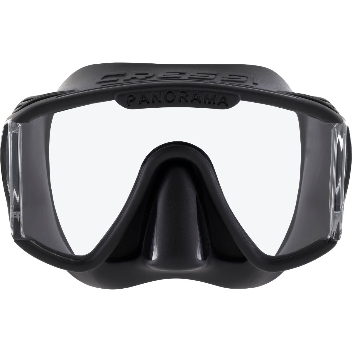 Maschera frameless Cressi Panorama 3 nera con lenti laterali