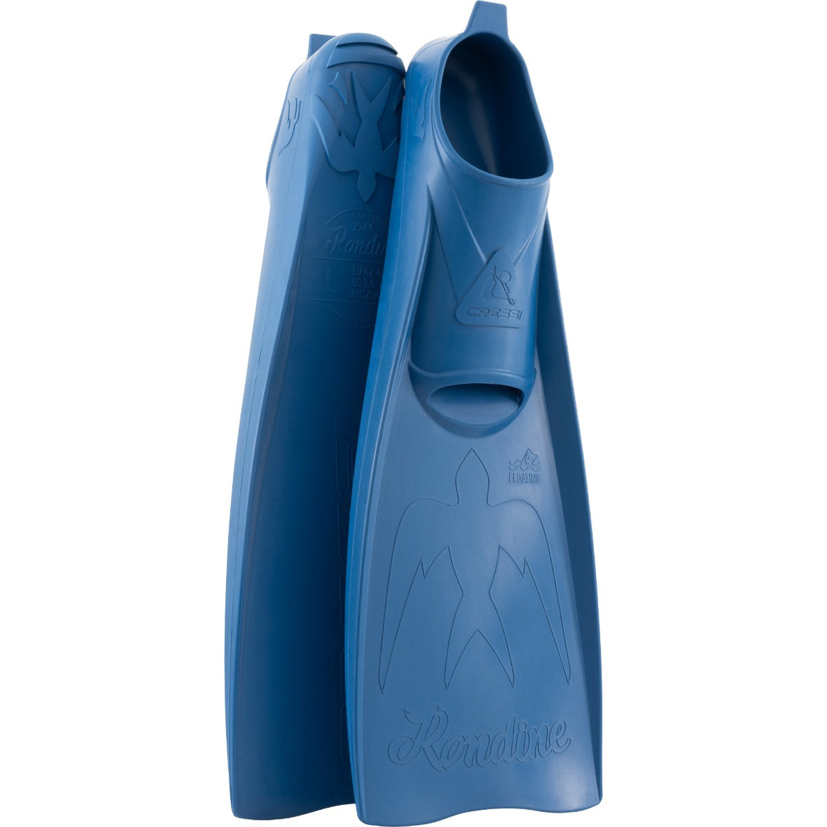 Cressi Rondine Long pinne a scarpetta chiusa blu