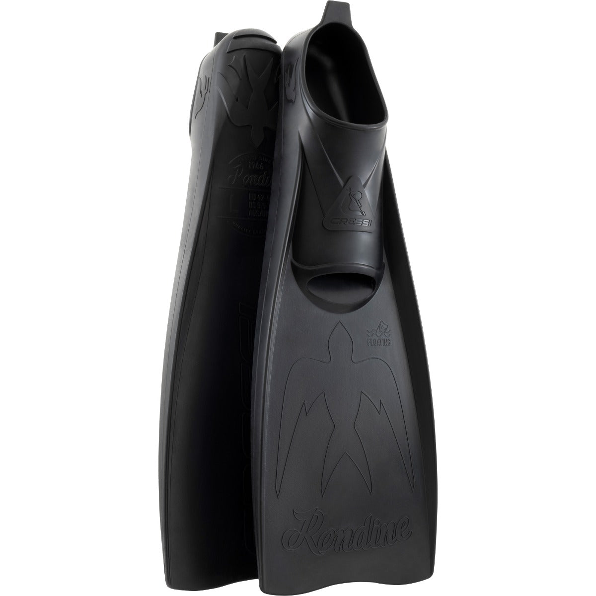 Cressi Rondine Long pinne a scarpetta chiusa nere