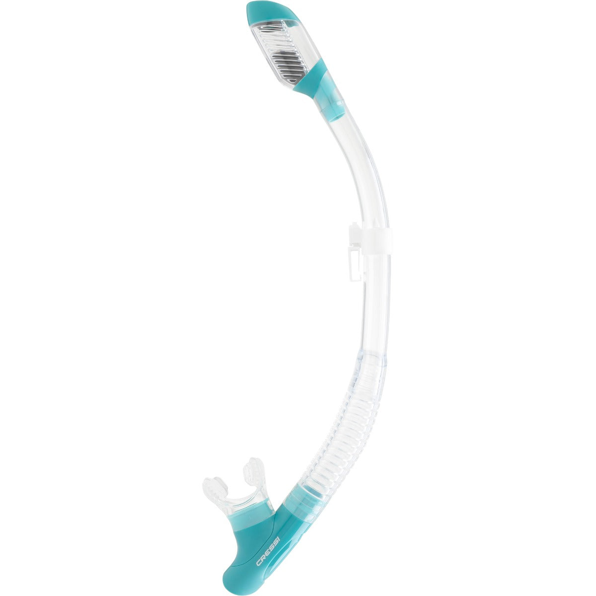 Cressi Tao Dry snorkel trasparente/acquamarina