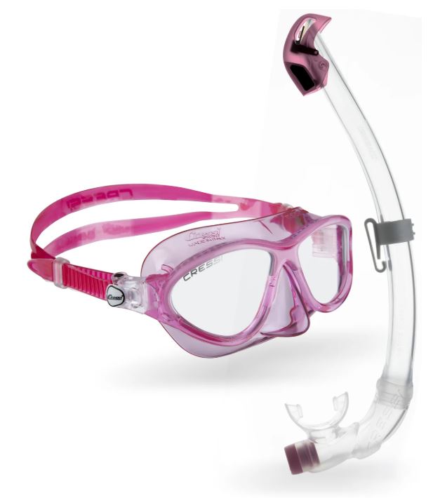 Cressi Moon + Seal Dry Snorkel Combo Age 5-10