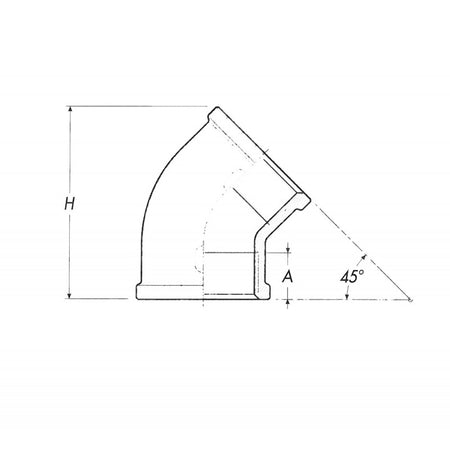 Guidi Curva a 45° F-F in Ottone