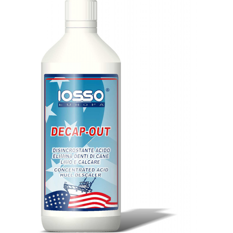 Iosso Decap-Out disincrostante liquido per carene tubolari e superfici non metalliche flacone 1 litro