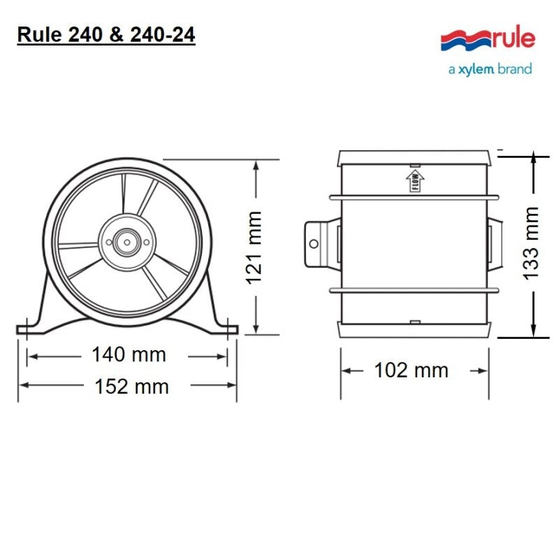 Rule Blower Rule Blower 4' 24V – Mareshop