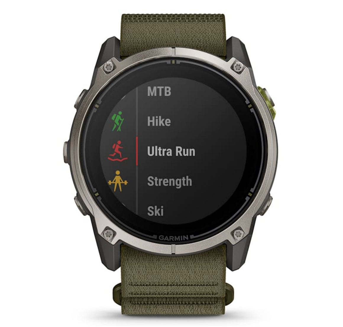 Garmin Enduro 4 51mm sportwatch Solar Titanium con cinturino ComfortFit Olive - vista 2