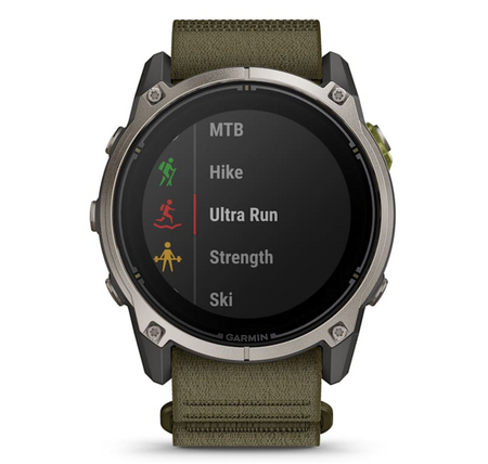 Garmin Enduro 4 51mm sportwatch Solar Titanium con cinturino ComfortFit Olive - vista 2
