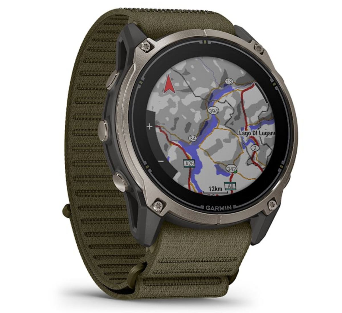 Garmin Enduro 4 51mm sportwatch Solar Titanium con cinturino ComfortFit Olive - vista 3