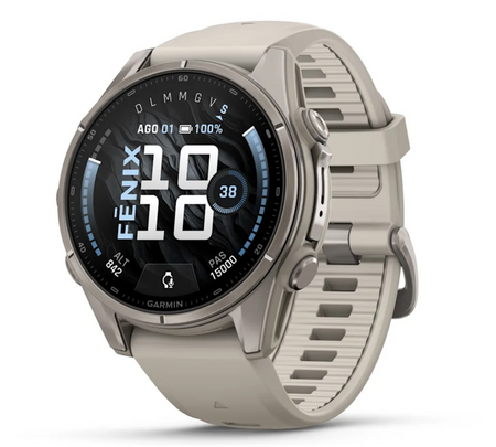 Garmin fēnix 9 43mm sportwatch Titanium con cinturino French Gray - vista 1