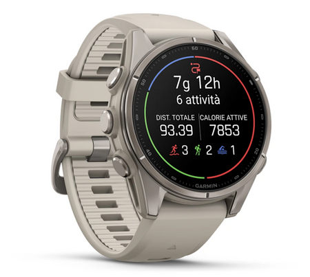 Garmin fēnix 9 43mm sportwatch Titanium con cinturino French Gray - vista 3