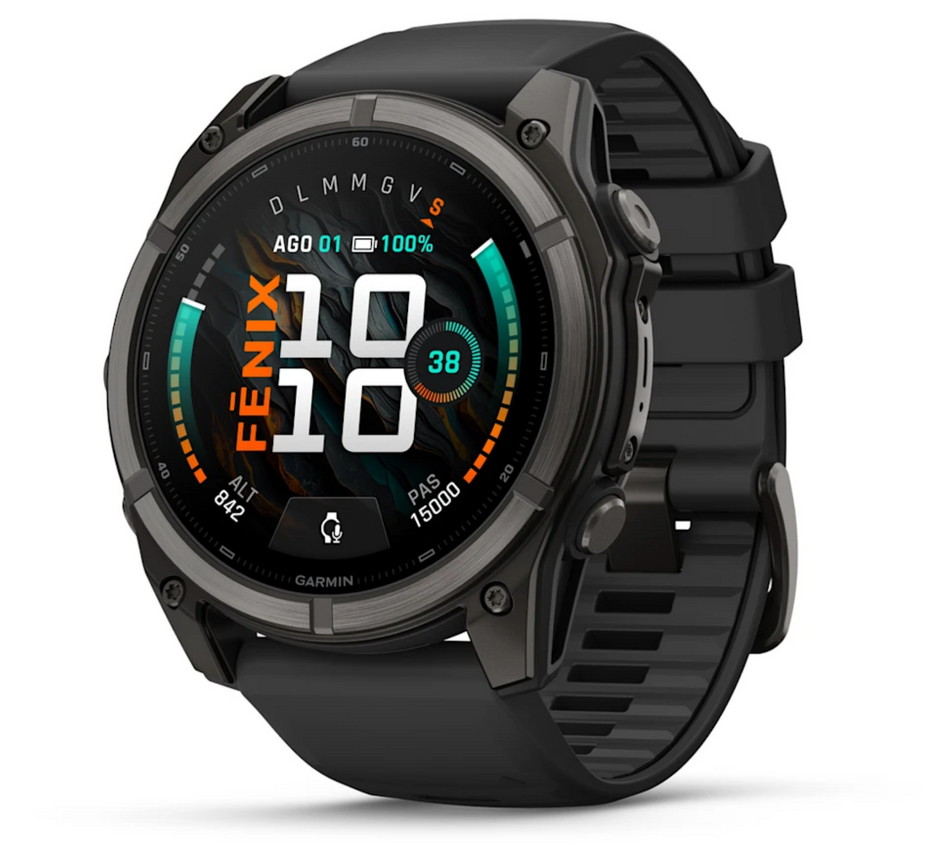 Garmin fēnix 9 51mm sportwatch Carbon Gray DLC Titanium con cinturino Black/Pebble Gray - vista 1