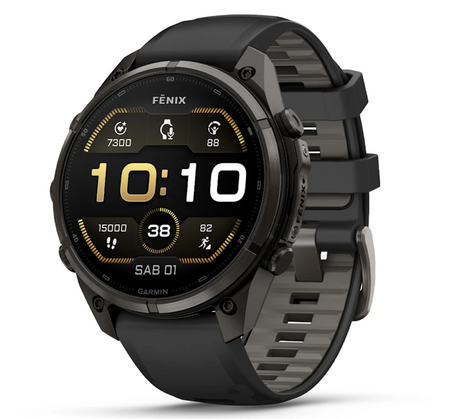 Garmin fēnix 9 Pro 47mm sportwatch Carbon Gray DLC Titanium con cinturino Black/Pebble Gray - vista 1