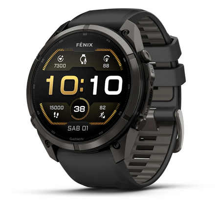 Garmin fēnix 9 Pro 51mm sportwatch Carbon Gray DLC Titanium con cinturino Black/Pebble Gray - vista 1