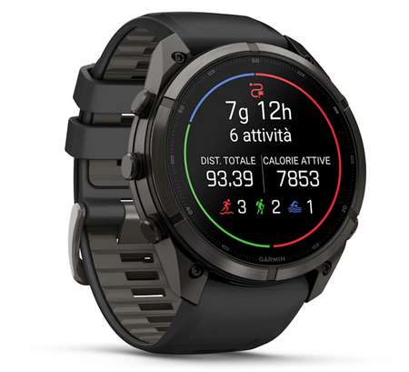 Garmin fēnix 9 Pro 51mm sportwatch Carbon Gray DLC Titanium con cinturino Black/Pebble Gray - vista 3
