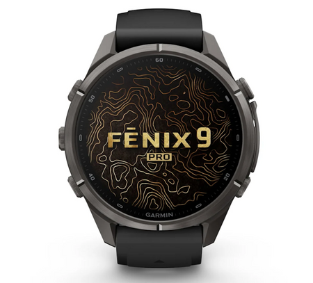 Garmin fēnix 9 Pro iR 43mm sportwatch Carbon Gray DLC Titanium con cinturino Black/Pebble Gray - vista 2