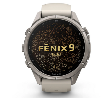 Garmin fēnix 9 Pro iR 43mm sportwatch Titanium con cinturino Fog Gray - vista 2